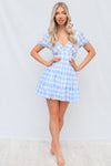 Alice Mini Dress - Blue Gingham