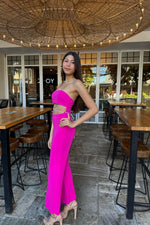 Makayla Jumpsuit - Fuchsia Pink