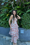 Elleny Maxi Dress - Peach Floral