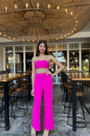 Makayla Jumpsuit - Fuchsia Pink