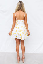 Aneera Mini Dress - Yellow Floral