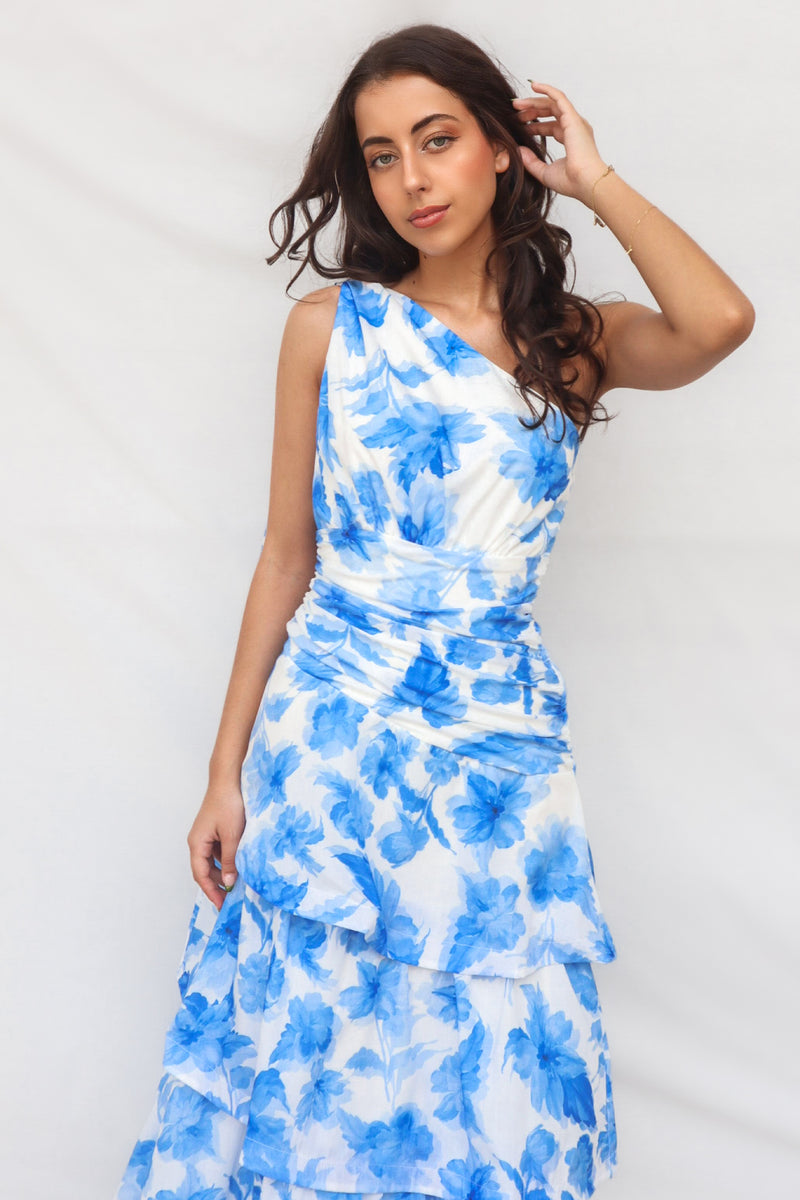 Antonia Maxi Dress - Blue Floral