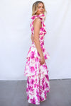 Antonia Maxi Dress - Pink Floral