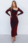 Atonia Maxi Dress - Red Shimmer