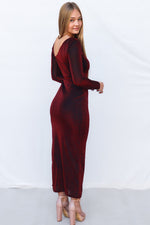 Atonia Maxi Dress - Red Shimmer