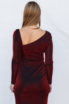 Atonia Maxi Dress - Red Shimmer