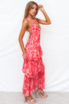 Elleny Maxi Dress - Red Floral