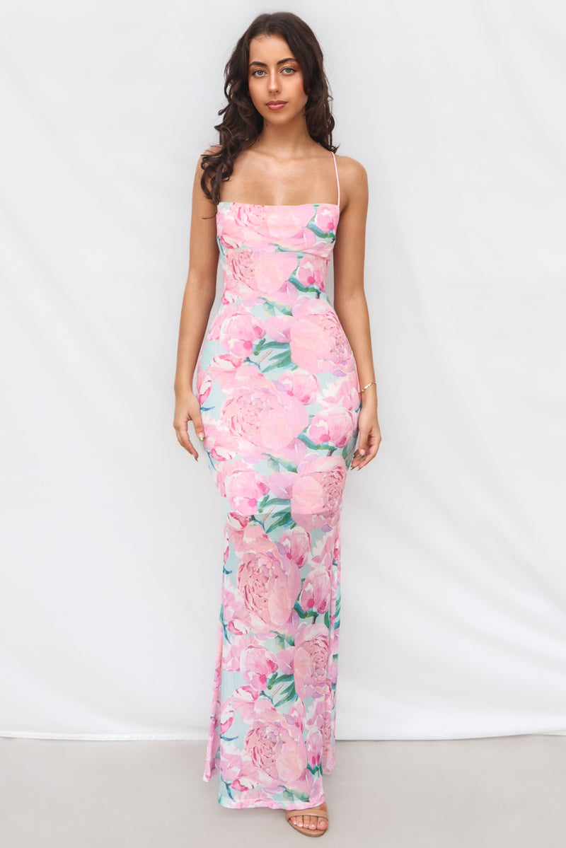 Ellis Maxi Dress - Pink Floral