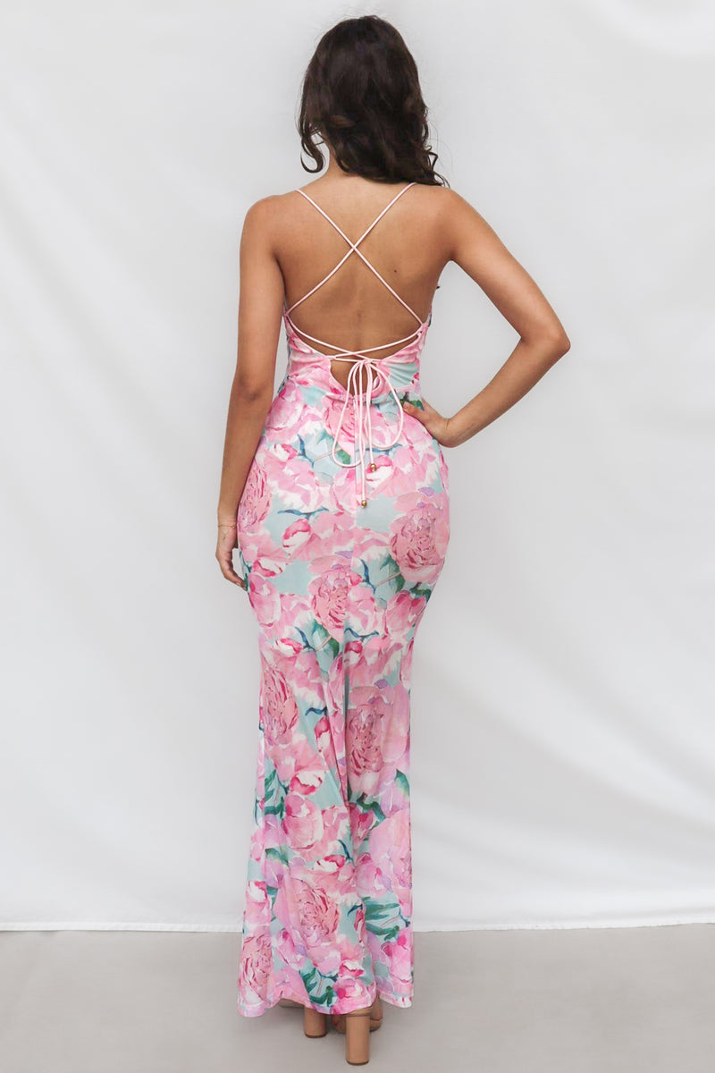 Ellis Maxi Dress - Pink Floral