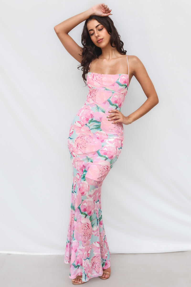 Ellis Maxi Dress - Pink Floral