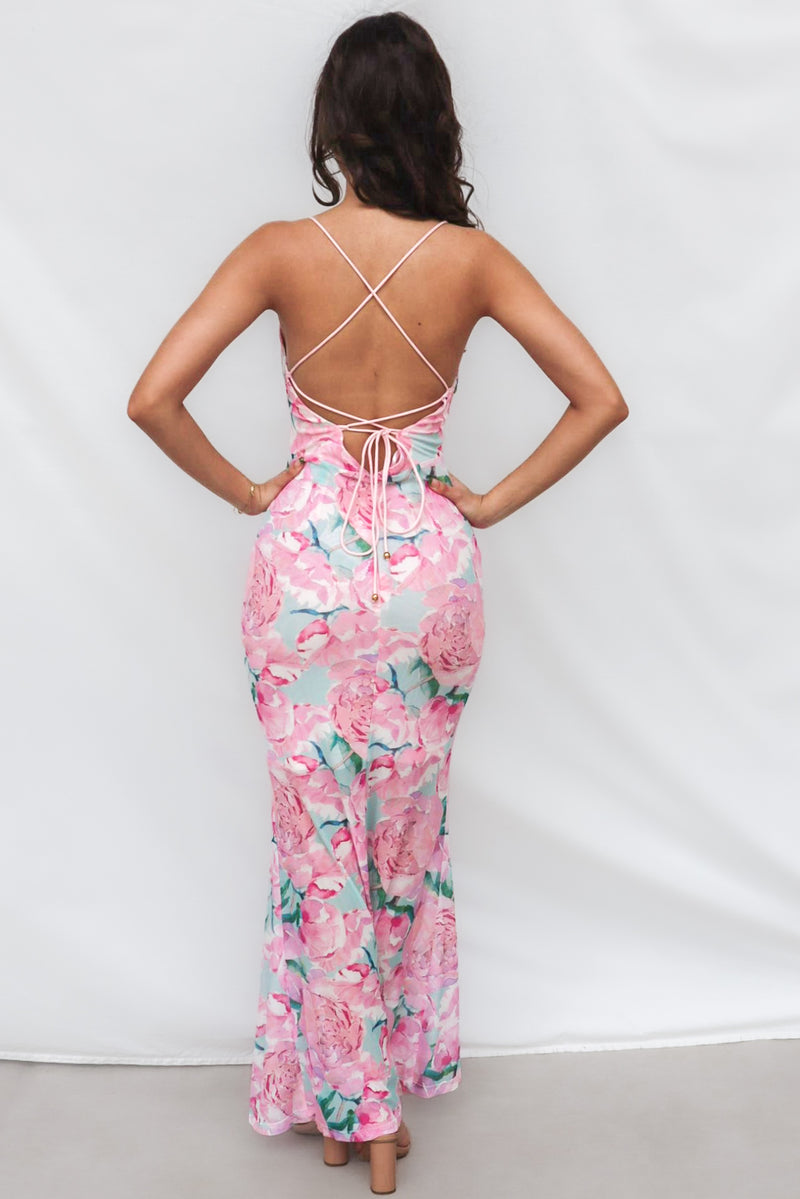 Ellis Maxi Dress - Pink Floral