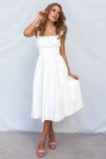 Emiko Midi Dress - White