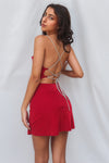 Evie Mini Dress - Red Shimmer