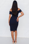 Femme Fatale Dress - Navy