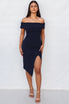 Femme Fatale Dress - Navy