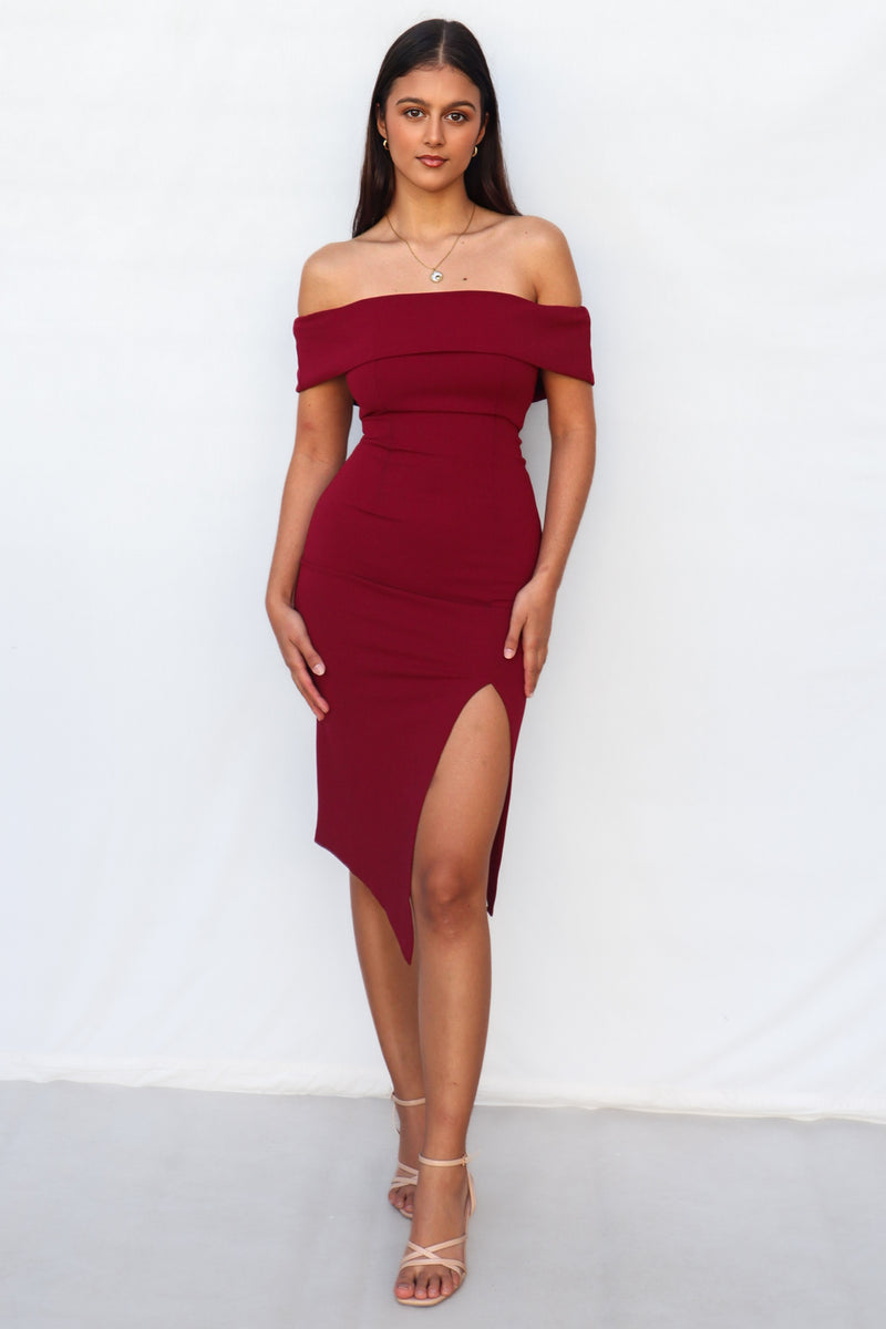 Femme Fatale Dress - Wine