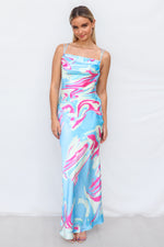 Haru Maxi Dress - Blue Multi