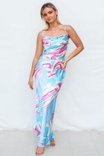 Haru Maxi Dress - Blue Multi