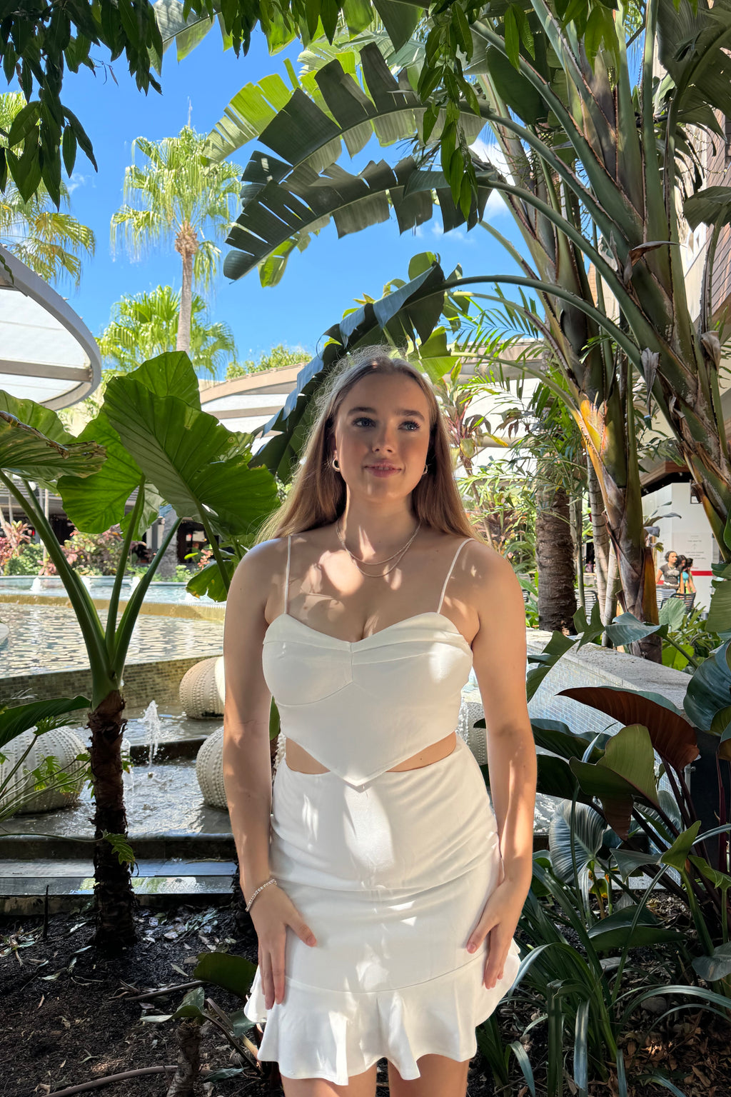 Diamond Mini Dress - White - Runway Goddess