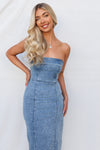 Jenna Midi Dress - Denim Blue