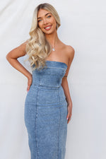 Jenna Midi Dress - Denim Blue