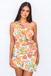 Jodie Mini Dress - Orange/Multi Print