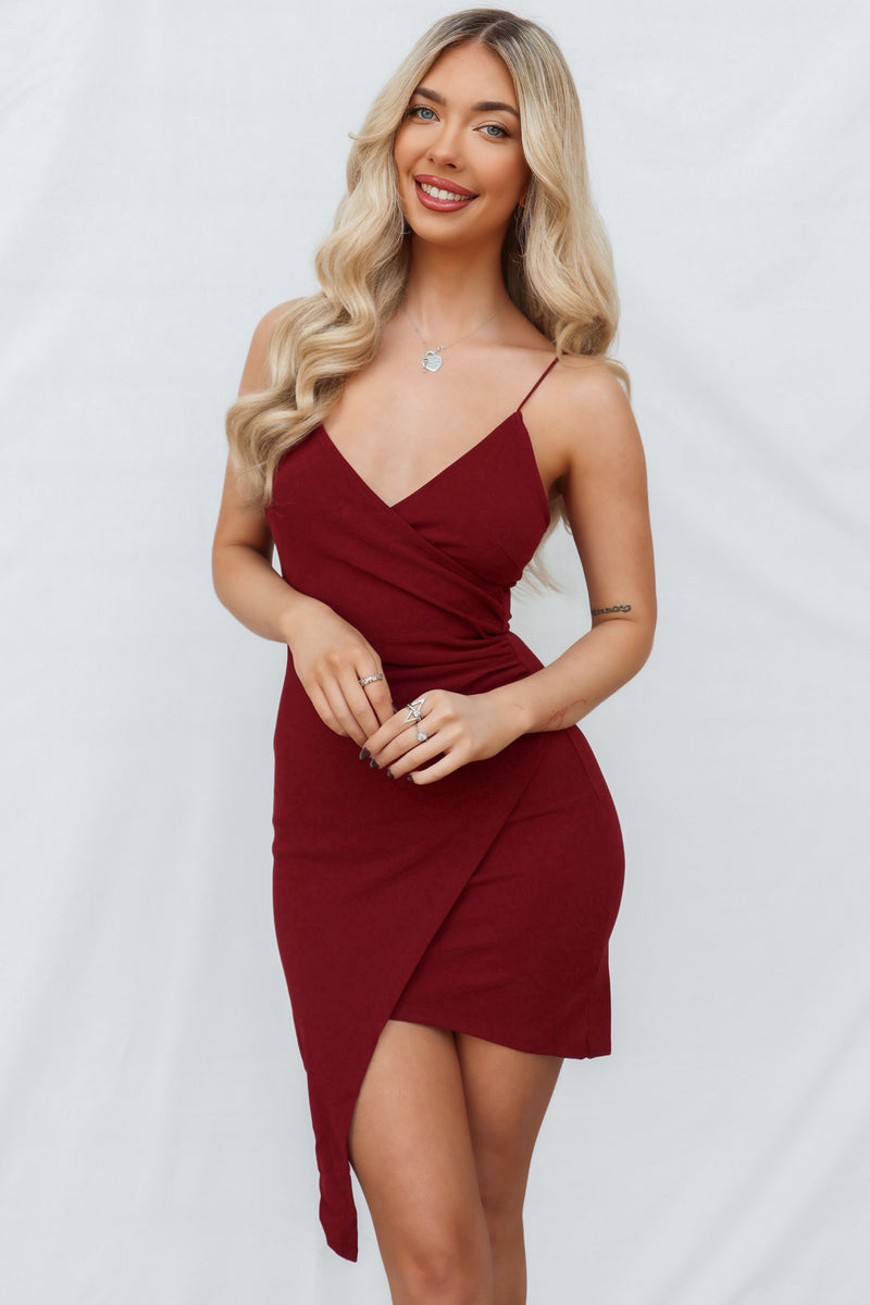 Jordyn Bodycon Dress - Wine