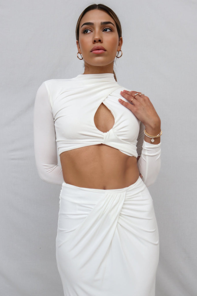 Kaila Set Skirt - White