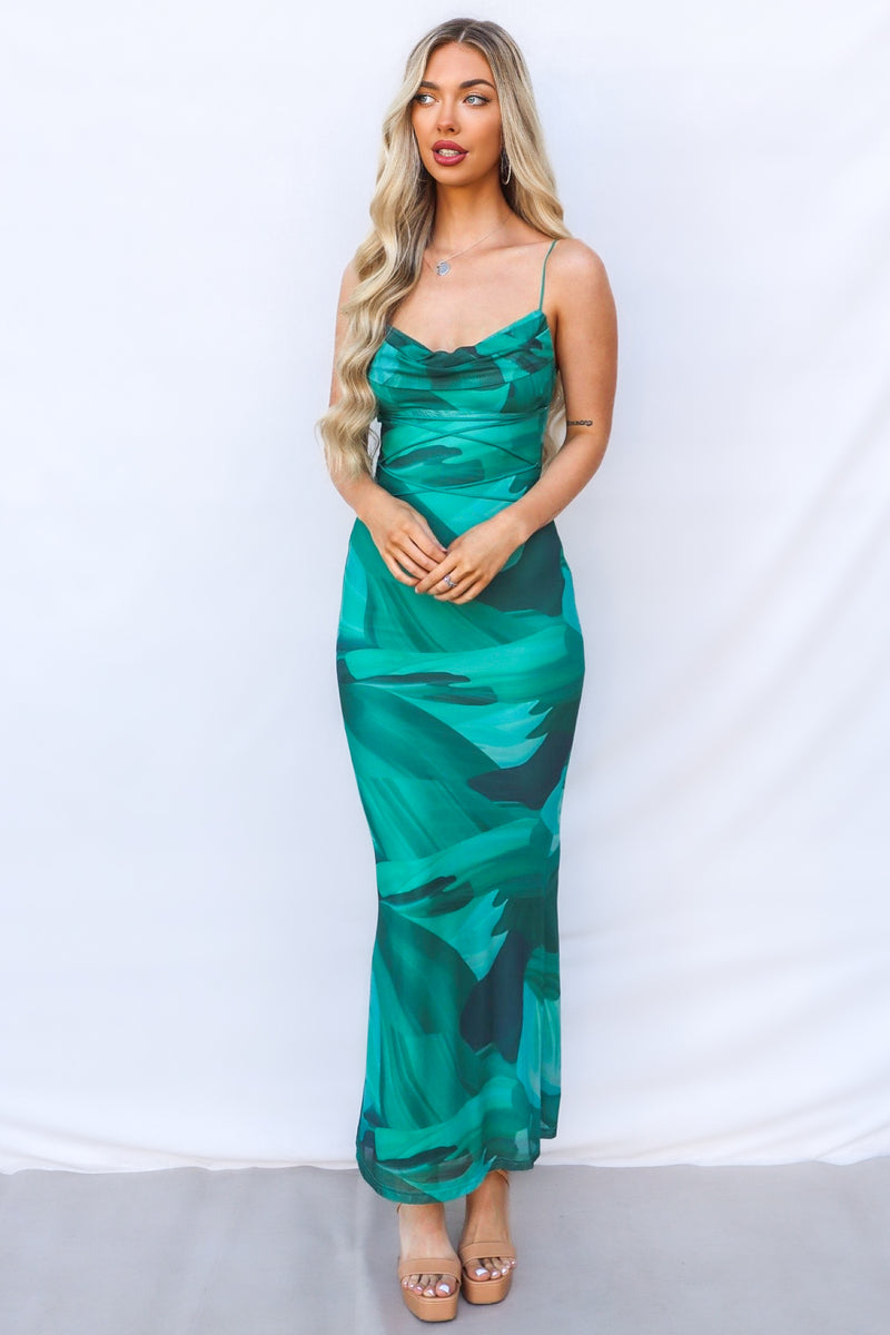 Kavita Maxi Dress - Green Multi