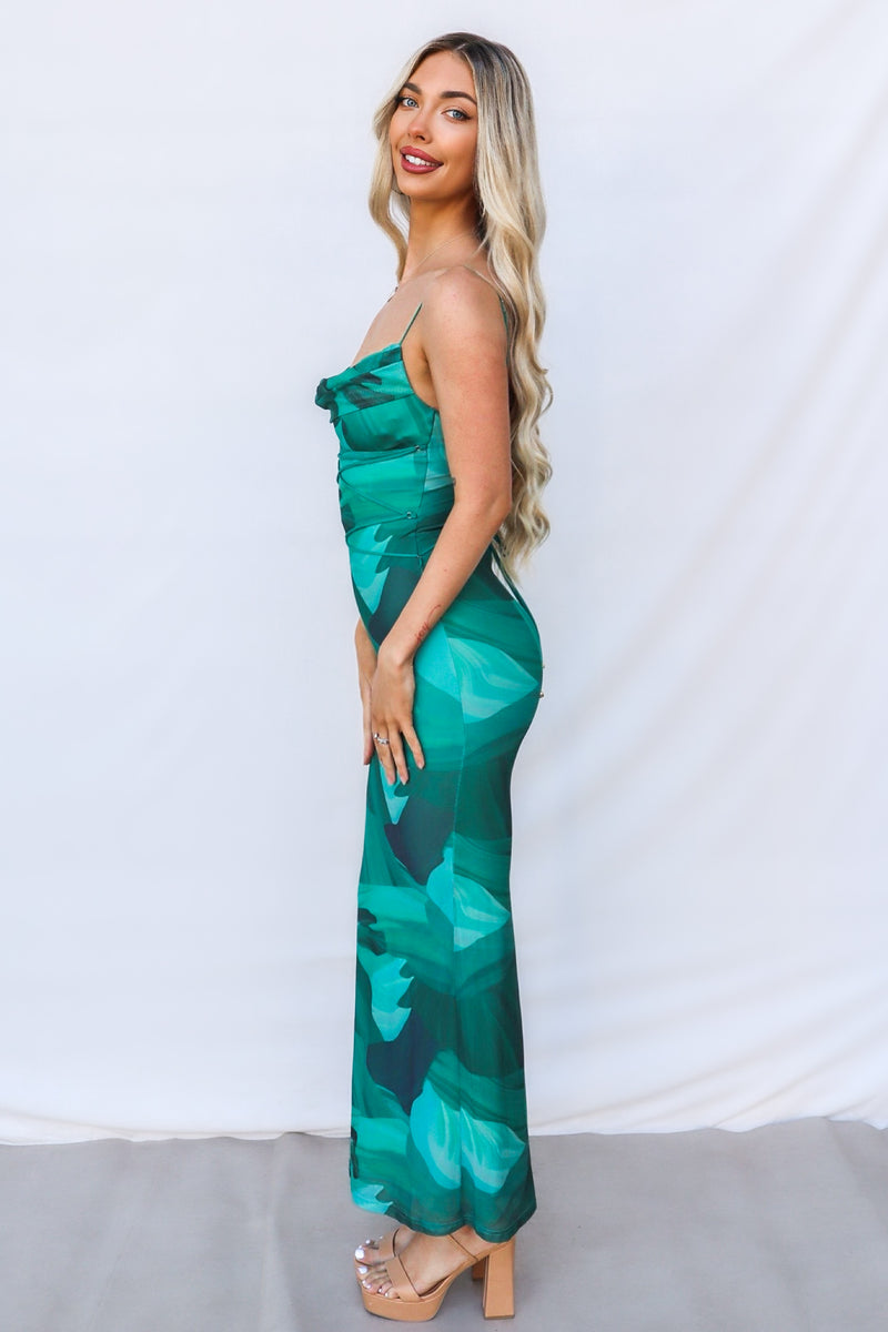 Kavita Maxi Dress - Green Multi