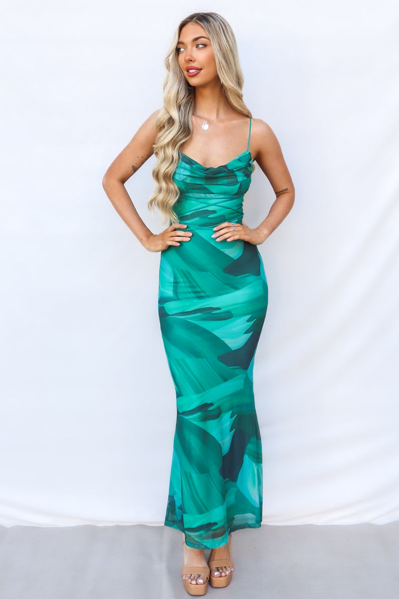 Kavita Maxi Dress - Green Multi