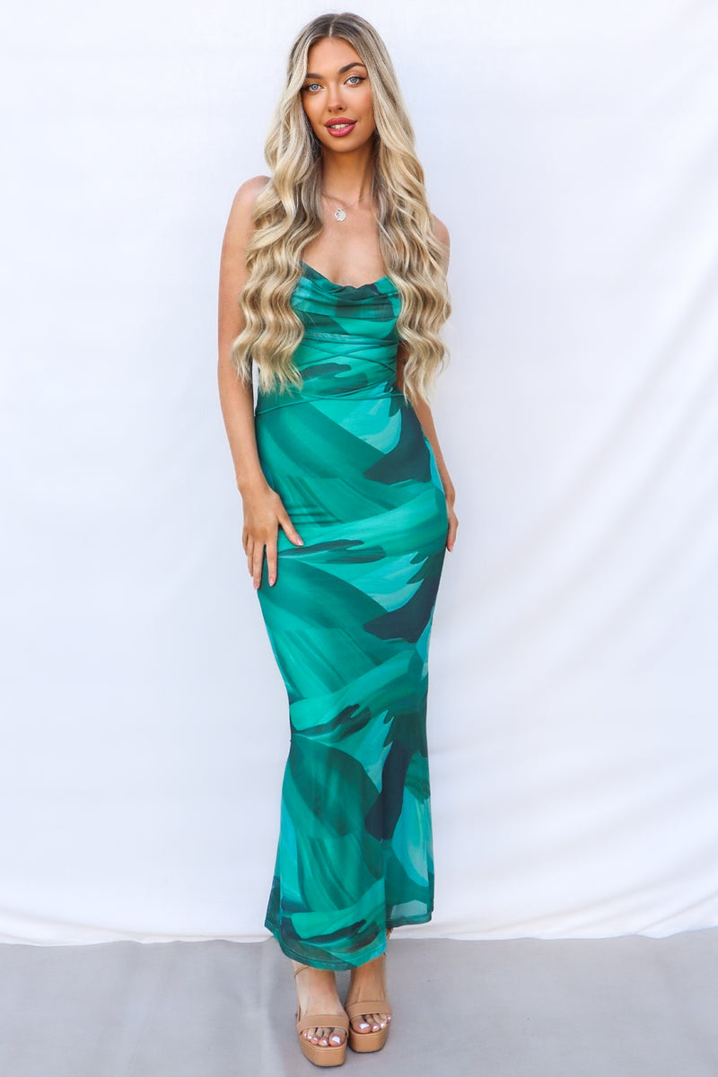 Kavita Maxi Dress - Green Multi