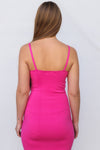 Laney Midi Dress - Hot Pink