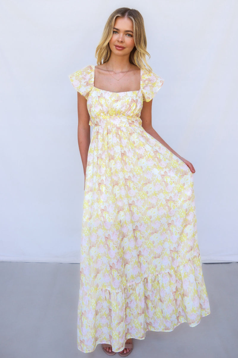 Lawson Maxi Dress - Yellow Floral