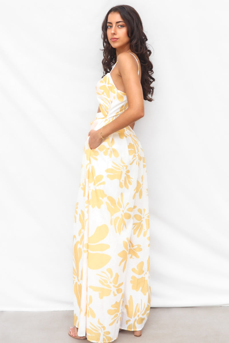 Lilly Jumpsuit - Yellow Print