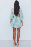 Lola Mini Dress - Teal Floral