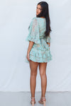 Lola Mini Dress - Teal Floral