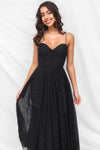 Mary Tulle Midi Dress - Black