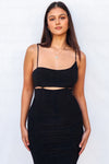 Michelle Midi Dress - Black