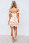 Monet Mini Dress - Peach Floral