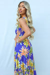 Namari Midi Dress - Blue Multi