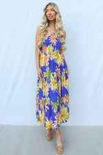 Namari Midi Dress - Blue Multi