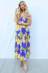 Namari Midi Dress - Blue Multi