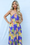 Namari Midi Dress - Blue Multi