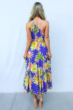 Namari Midi Dress - Blue Multi
