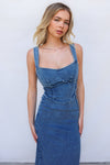 Pablo Denim Midi Dress - Denim