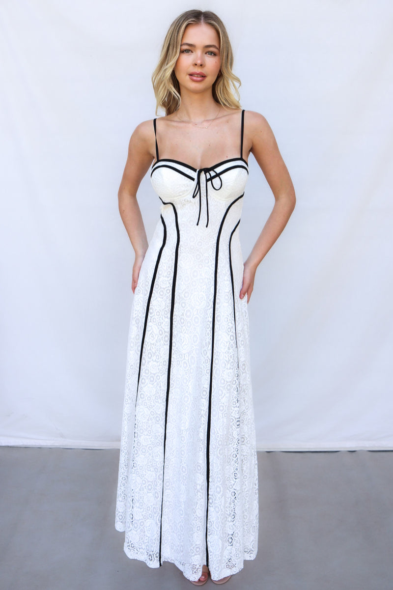 Paula Maxi Dress - White Lace