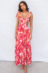 Pedro Maxi Dress - Red Floral