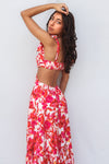 Pedro Maxi Dress - Red Floral