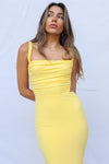 Shania Midi Dress - Yellow